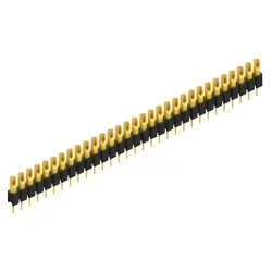 Pin header, 31 pole, pitch 2.54 mm, straight, black, MK 04 31 G