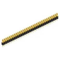 Pin header, 33 pole, pitch 2.54 mm, straight, black, MK 04 33 G