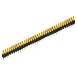 Pin header, 34 pole, pitch 2.54 mm, straight, black, MK 04 34 G