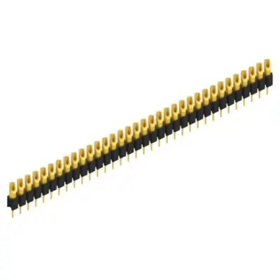 Pin header, 34 pole, pitch 2.54 mm, straight, black, MK 04 34 G - 1