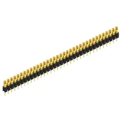 Pin header, 35 pole, pitch 2.54 mm, straight, black, MK 04 35 G