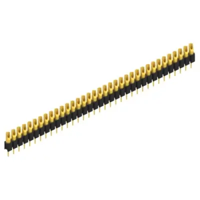 Pin header, 35 pole, pitch 2.54 mm, straight, black, MK 04 35 G - 1