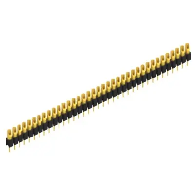 Pin header, 37 pole, pitch 2.54 mm, straight, black, MK 04 37 G - 1