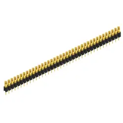 Pin header, 38 pole, pitch 2.54 mm, straight, black, MK 04 38 G