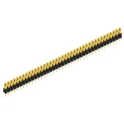 Pin header, 39 pole, pitch 2.54 mm, straight, black, MK 04 39 G