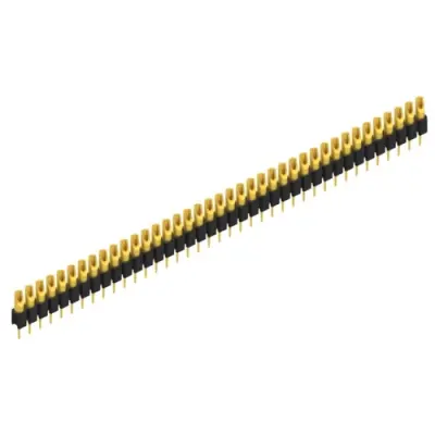 Pin header, 39 pole, pitch 2.54 mm, straight, black, MK 04 39 G - 1