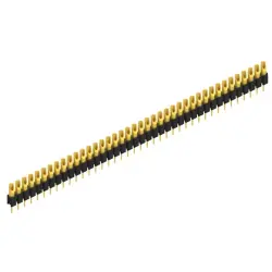 Pin header, 40 pole, pitch 2.54 mm, straight, black, MK 04 40 G