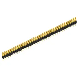 Pin header, 41 pole, pitch 2.54 mm, straight, black, MK 04 41 G