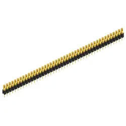 Pin header, 44 pole, pitch 2.54 mm, straight, black, MK 04 44 G
