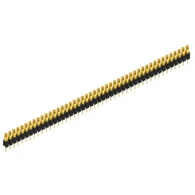 Pin header, 46 pole, pitch 2.54 mm, straight, black, MK 04 46 G - 1