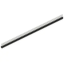 Pin header, 46 pole, pitch 2.54 mm, straight, black, MK 04 46 Z