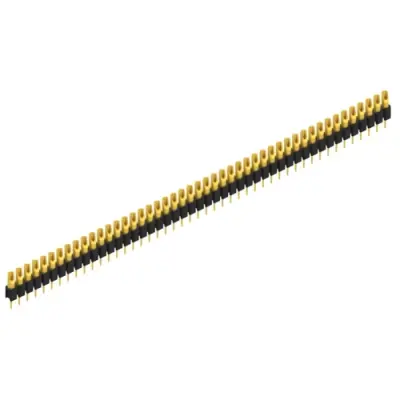 Pin header, 47 pole, pitch 2.54 mm, straight, black, MK 04 47 G - 1