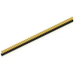 Pin header, 48 pole, pitch 2.54 mm, straight, black, MK 04 48 G