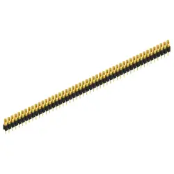 Pin header, 49 pole, pitch 2.54 mm, straight, black, MK 04 49 G