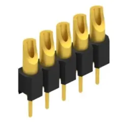 Pin header, 5 pole, pitch 2.54 mm, straight, black, MK 04 5 G