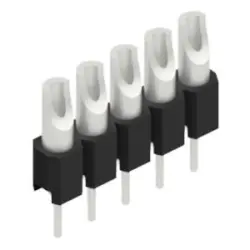 Pin header, 5 pole, pitch 2.54 mm, straight, black, MK 04 5 Z