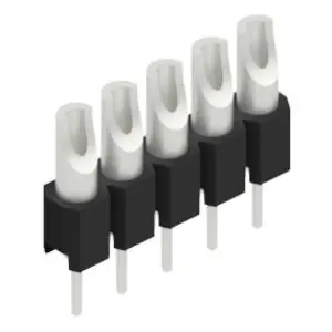 Pin header, 5 pole, pitch 2.54 mm, straight, black, MK 04 5 Z - 1