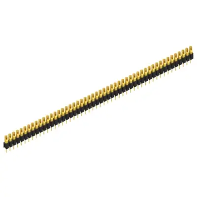 Pin header, 50 pole, pitch 2.54 mm, straight, black, MK 04 50 G - 1