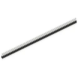 Pin header, 50 pole, pitch 2.54 mm, straight, black, MK 04 50 Z