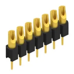 Pin header, 7 pole, pitch 2.54 mm, straight, black, MK 04 7 G