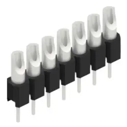 Pin header, 7 pole, pitch 2.54 mm, straight, black, MK 04 7 Z