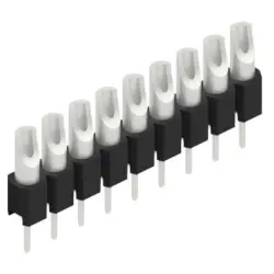 Pin header, 9 pole, pitch 2.54 mm, straight, black, MK 04 9 Z