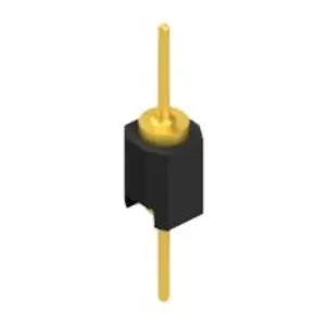Pin header, 1 pole, pitch 2.54 mm, straight, black, MK 05 1 G - 1
