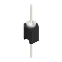 Pin header, 1 pole, pitch 2.54 mm, straight, black, MK 05 1 Z