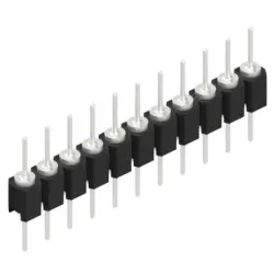 Pin header, 11 pole, pitch 2.54 mm, straight, black, MK 05 11 Z
