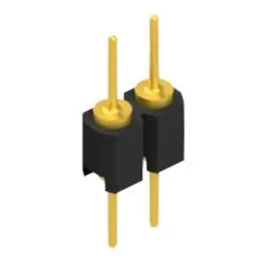 Pin header, 2 pole, pitch 2.54 mm, straight, black, MK 05 2 G - 1