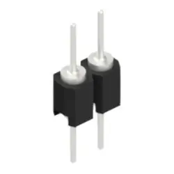 Pin header, 2 pole, pitch 2.54 mm, straight, black, MK 05 2 Z