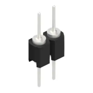 Pin header, 2 pole, pitch 2.54 mm, straight, black, MK 05 2 Z - 1