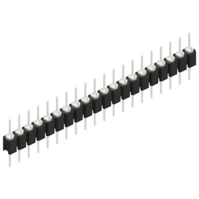 Pin header, 20 pole, pitch 2.54 mm, straight, black, MK 05 20 Z - 1