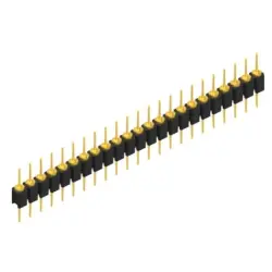 Pin header, 23 pole, pitch 2.54 mm, straight, black, MK 05 23 G