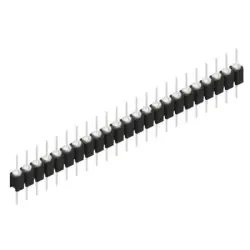 Pin header, 23 pole, pitch 2.54 mm, straight, black, MK 05 23 Z