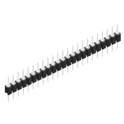 Pin header, 23 pole, pitch 2.54 mm, straight, black, MK 05 23 Z - 1