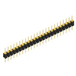 Pin header, 24 pole, pitch 2.54 mm, straight, black, MK 05 24 G