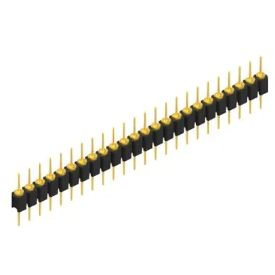Pin header, 24 pole, pitch 2.54 mm, straight, black, MK 05 24 G - 1