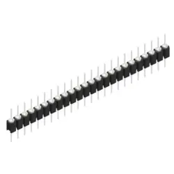 Pin header, 24 pole, pitch 2.54 mm, straight, black, MK 05 24 Z