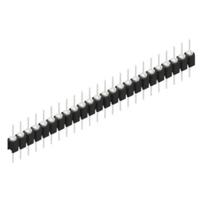 Pin header, 24 pole, pitch 2.54 mm, straight, black, MK 05 24 Z - 1