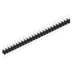 Pin header, 25 pole, pitch 2.54 mm, straight, black, MK 05 25 Z