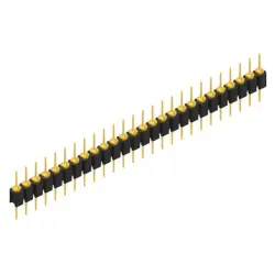 Pin header, 26 pole, pitch 2.54 mm, straight, black, MK 05 26 G