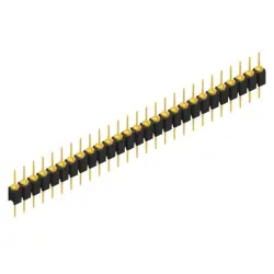 Pin header, 27 pole, pitch 2.54 mm, straight, black, MK 05 27 G