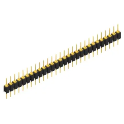 Pin header, 28 pole, pitch 2.54 mm, straight, black, MK 05 28 G - 1