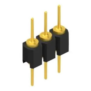 Pin header, 3 pole, pitch 2.54 mm, straight, black, MK 05 3 G - 1