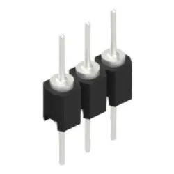 Pin header, 3 pole, pitch 2.54 mm, straight, black, MK 05 3 Z