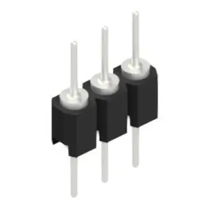 Pin header, 3 pole, pitch 2.54 mm, straight, black, MK 05 3 Z - 1