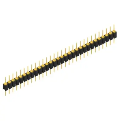 Pin header, 30 pole, pitch 2.54 mm, straight, black, MK 05 30 G - 1