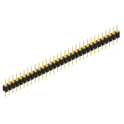 Pin header, 31 pole, pitch 2.54 mm, straight, black, MK 05 31 G - 1