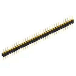 Pin header, 32 pole, pitch 2.54 mm, straight, black, MK 05 32 G